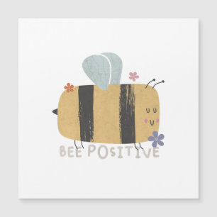 Carte Magnétique Abeille Positive - Bite Bee Pun Note