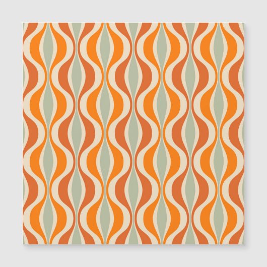 Carte Magnétique Abstrait rétro : Style sans couture les années 50- (Devant)