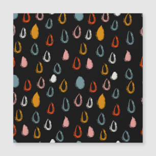 Carte Magnétique Abstraite goutte de pluie boho, doodle tribal.