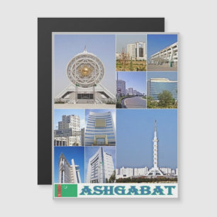 Carte Magnétique Achgabat - Turkménistan - Mosaïque -