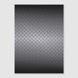 Carte Magnétique Acier à losanges noir à gris aspect artistique