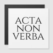Carte Magnétique Acta Non Verba (Devant / Derrière)