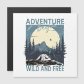 Carte Magnétique Adventure Begin - Wild and Free (Devant / Derrière)