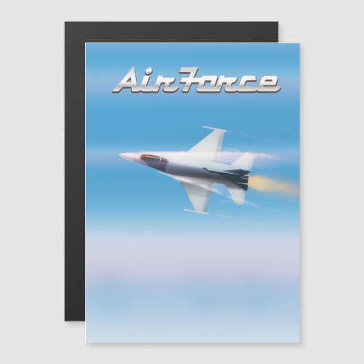 Carte Magnétique Affiche de jet de l'armée de l'air (Devant / Derrière)