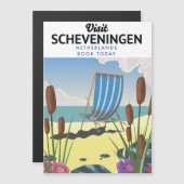 Carte Magnétique Affiche de plage de Scheveningen Pays-Bas (Devant / Derrière)