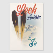 Carte Magnétique Affiche de ski Lech Austria (Devant)