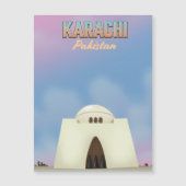 Carte Magnétique Affiche de voyage à Karachi Pakistan (Devant)