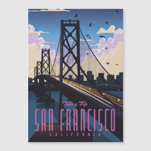 Carte Magnétique Affiche de voyage à San Francisco