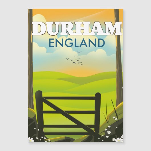Carte Magnétique Affiche de voyage de Durham Angleterre (Devant)