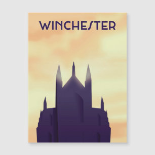Carte Magnétique affiche de voyage de la cathédrale de Winchester i