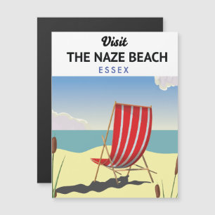 Carte Magnétique Affiche de voyage de la plage de Naze Essex