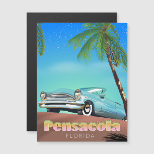 Carte Magnétique Affiche de voyage de style vintage Pensacola, Flor