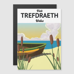Carte Magnétique Affiche de voyage de Trefdraeth au bord de la mer