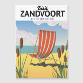 Carte Magnétique Affiche de voyage de Zandvoort Pays-Bas (Devant)
