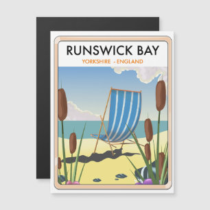 Carte Magnétique Affiche de voyage du Yorkshire de la Baie-du-Bruns