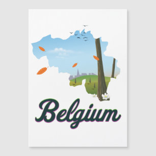 Carte Magnétique Affiche de voyage en Belgique.