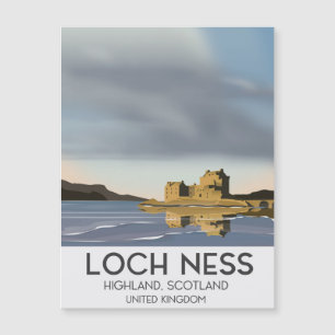 Carte Magnétique Affiche de voyage Loch Ness, Highlands, Écosse