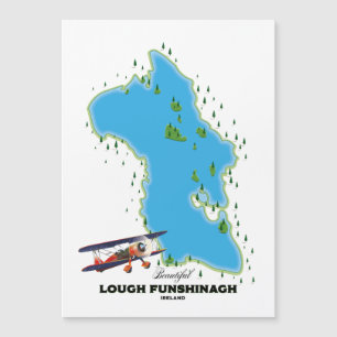 Carte Magnétique Affiche de voyage Lough Funshinagh Irlande.