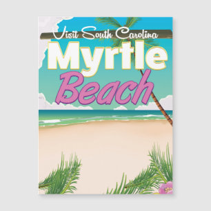 Carte Magnétique Affiche de voyage Myrtle Beach Caroline du Sud Puz