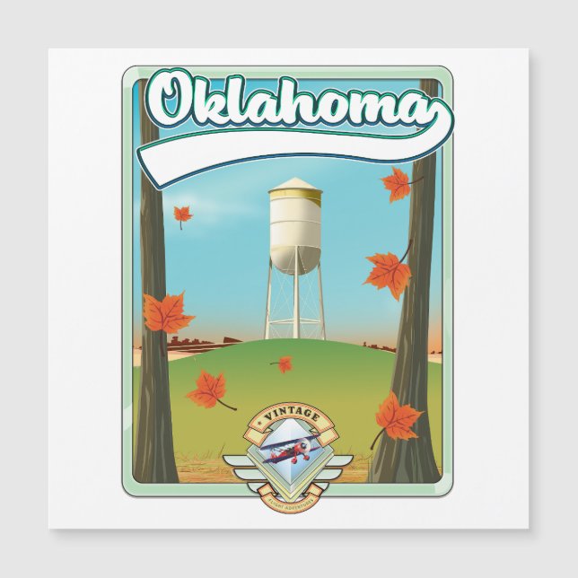 Carte Magnétique Affiche de voyage Oklahoma (Devant)