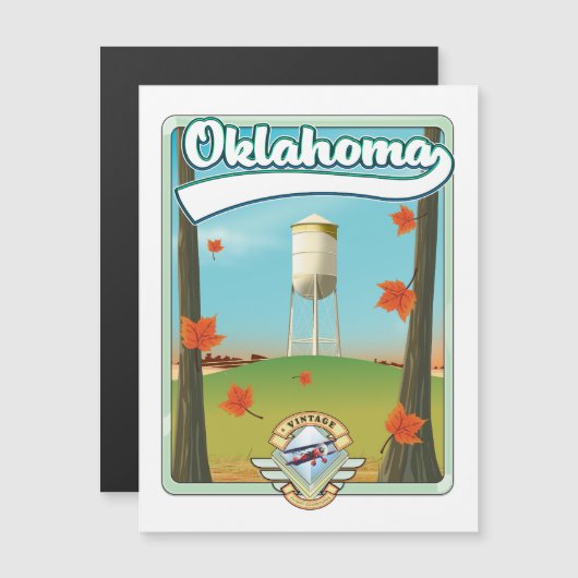 Carte Magnétique Affiche de voyage Oklahoma (Devant / Derrière)