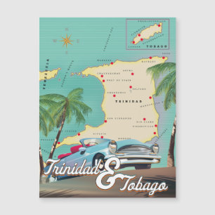 Carte Magnétique Affiche de voyage Trinité-et-Tobago
