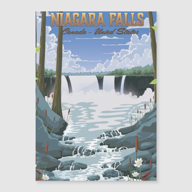 Carte Magnétique Affiche touristique de Niagara Falls (Devant)