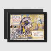 Carte Magnétique Affiche vintage du suffrage féminin (Devant / Derrière)