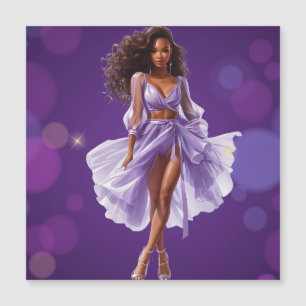 Carte Magnétique African American Black Queen Melanin Sista Shopp