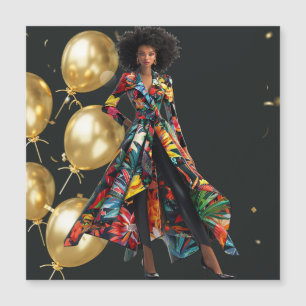 Carte Magnétique African American Black Queen Melanin Sista Shopp