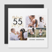 Carte Magnétique âge de modification moderne anniversaire multi pho (Devant / Derrière)