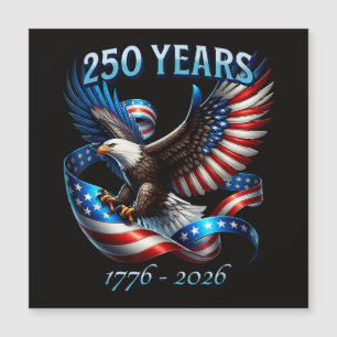 Carte Magnétique Aigle et drapeau patriotiques 250 ans 1776-2026