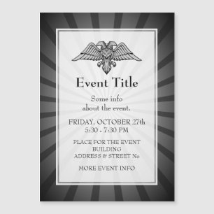 Carte Magnétique Aigle gris à deux têtes