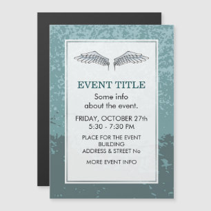 Carte Magnétique ailes bleu-gris