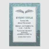 Carte Magnétique ailes bleu-gris (Devant)