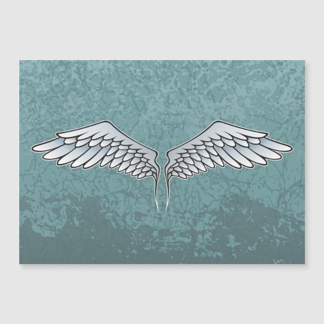 Carte Magnétique Ailes gris-bleu (Devant)