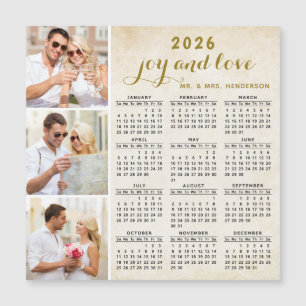 Carte Magnétique Aimant 2026 Calendrier pour réfrigérateur photo pe