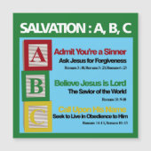 Carte Magnétique Aimant ABC du salut (Devant)