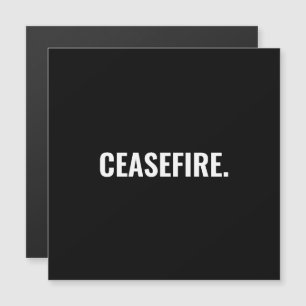 Carte Magnétique Aimant anti-guerre noir blanc minimaliste du cesse