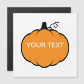 Carte Magnétique Aimant avec dessin de citrouille de saison automna (Devant / Derrière)