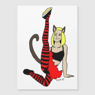Carte Magnétique aimant catgirl