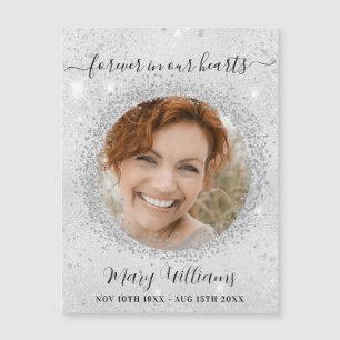 Carte Magnétique Aimant d'amour photo argent mémorial