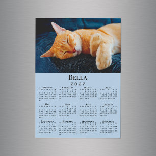 Carte Magnétique Aimant de calendrier 2027 personnalisé avec photo