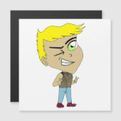 Carte Magnétique aimant de chibi (Devant / Derrière)