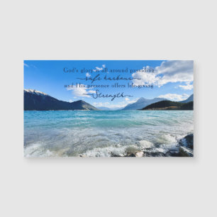 Carte Magnétique Aimant de citation inspirante de photo de lac de m