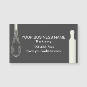 Carte Magnétique Aimant de commerce de boulangerie en or blanc faux