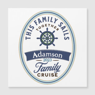 Carte Magnétique Aimant de croisière familiale personnalisable