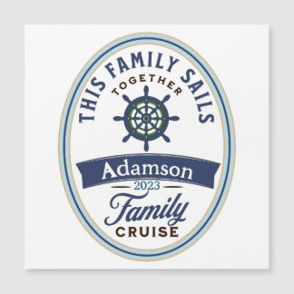 Carte Magnétique Aimant de croisière familiale personnalisable