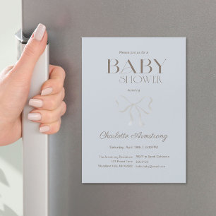 Carte Magnétique Aimant de douche bébé garçon bleu chic poussiéreux