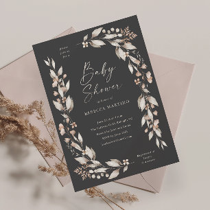 Carte Magnétique Aimant de Fête Prénatale Floral Élégant Bohème à F